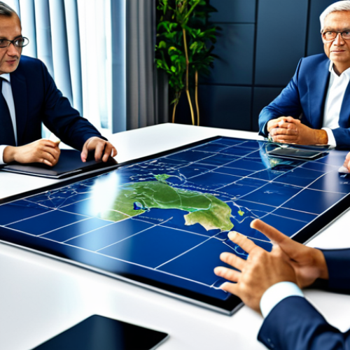 Home 6 Image Prompt 1: Global Energy Strategy Meeting**
